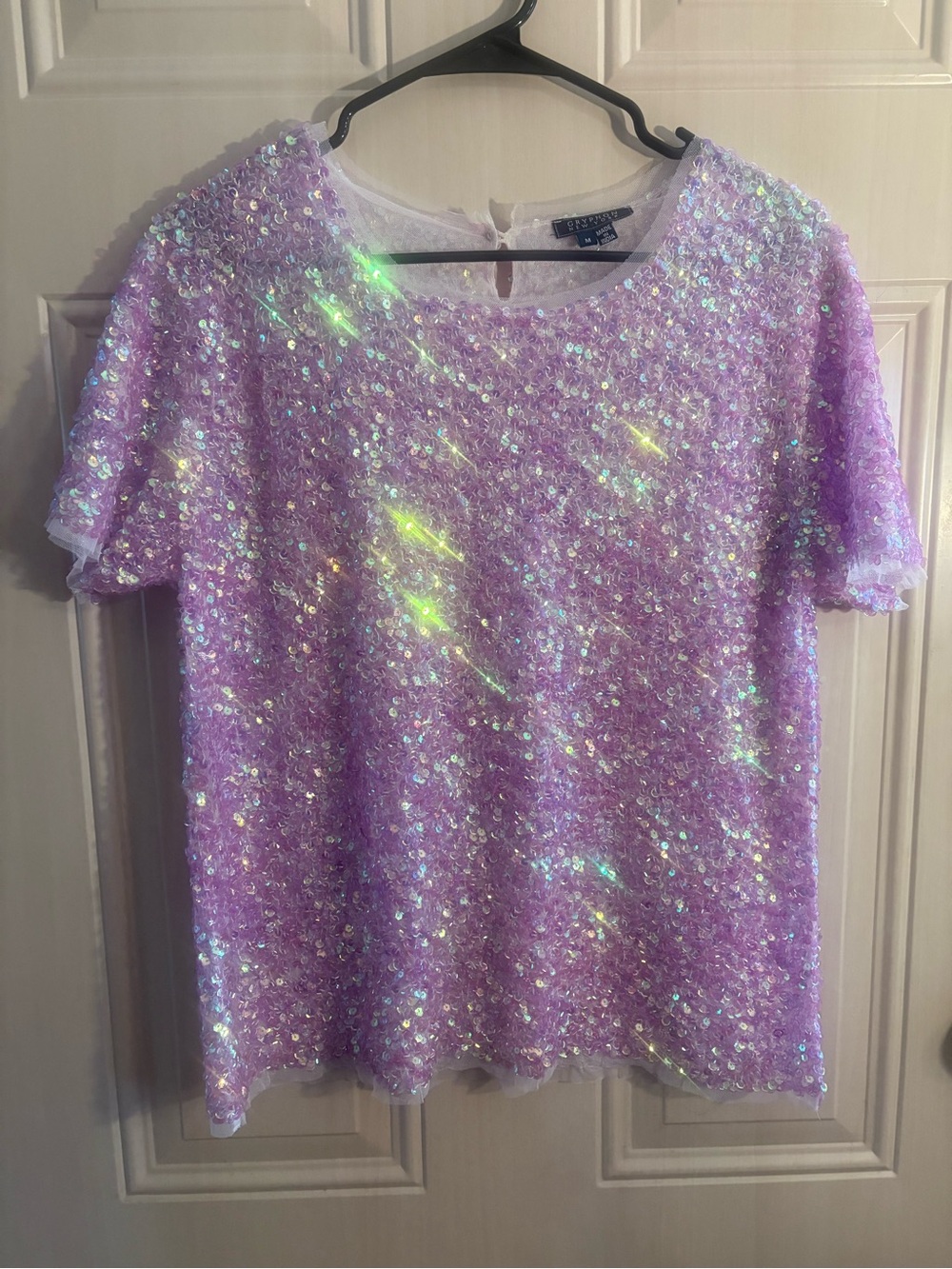 Gryphon Lavender Sequin Mesh Top Party Festival Fairy Whimsical